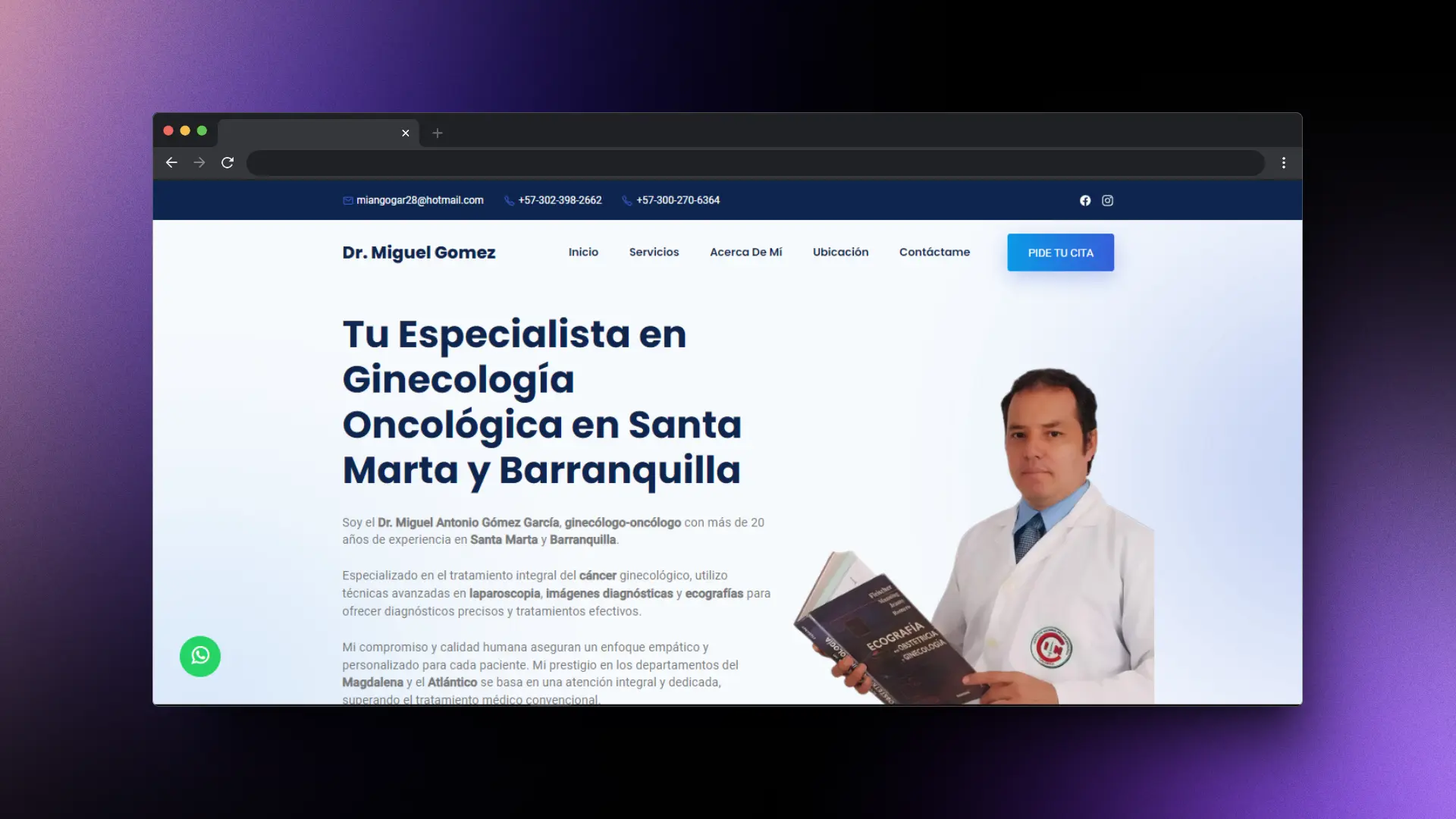 Captura de pantalla del proyecto /dr_miguel_screenshot.webp